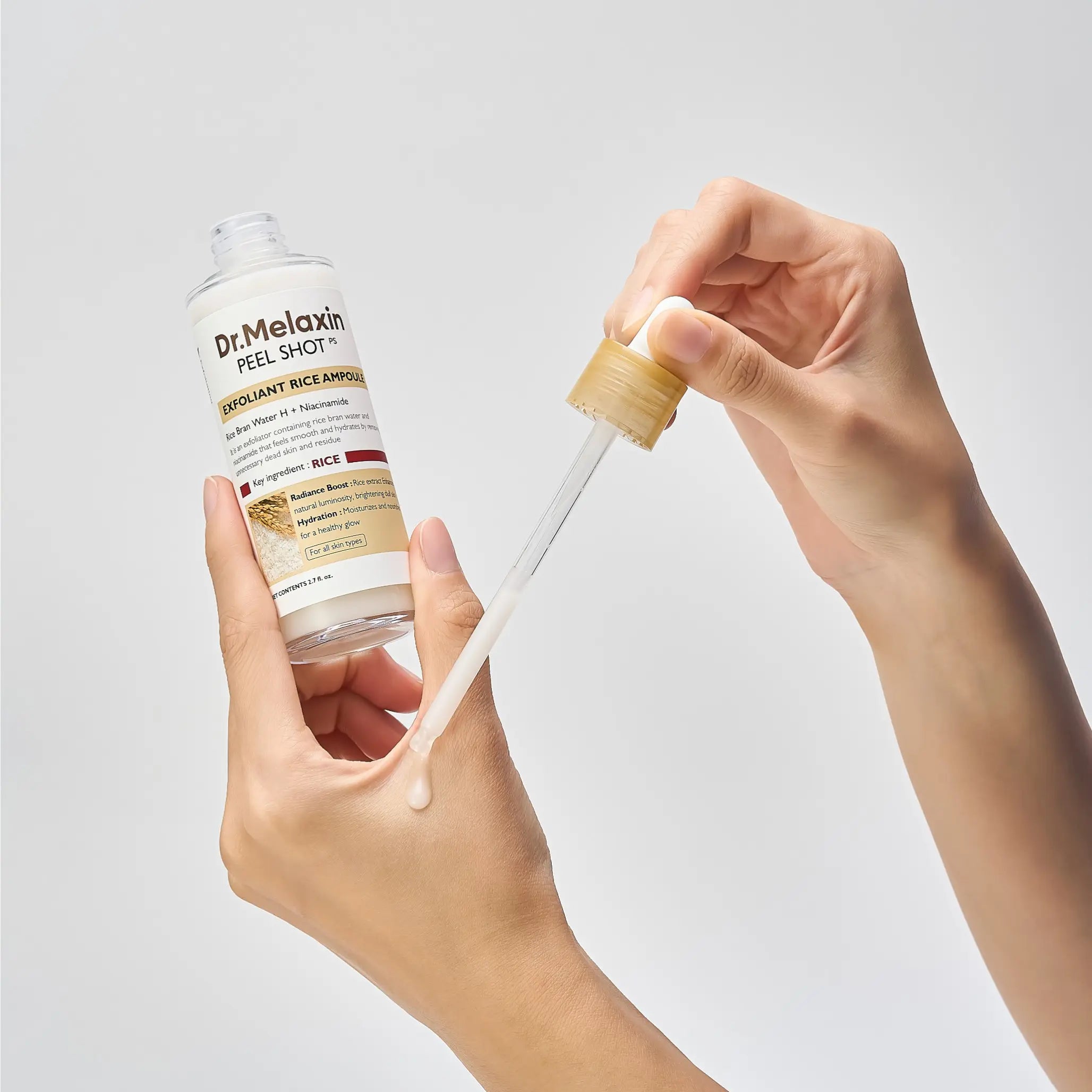 Ексфоліююча ампула-пілінг з екстрактом білого рису Dr.Melaxin Peel Shot Exfoliating White Rice Ampoule-thumbmail-3