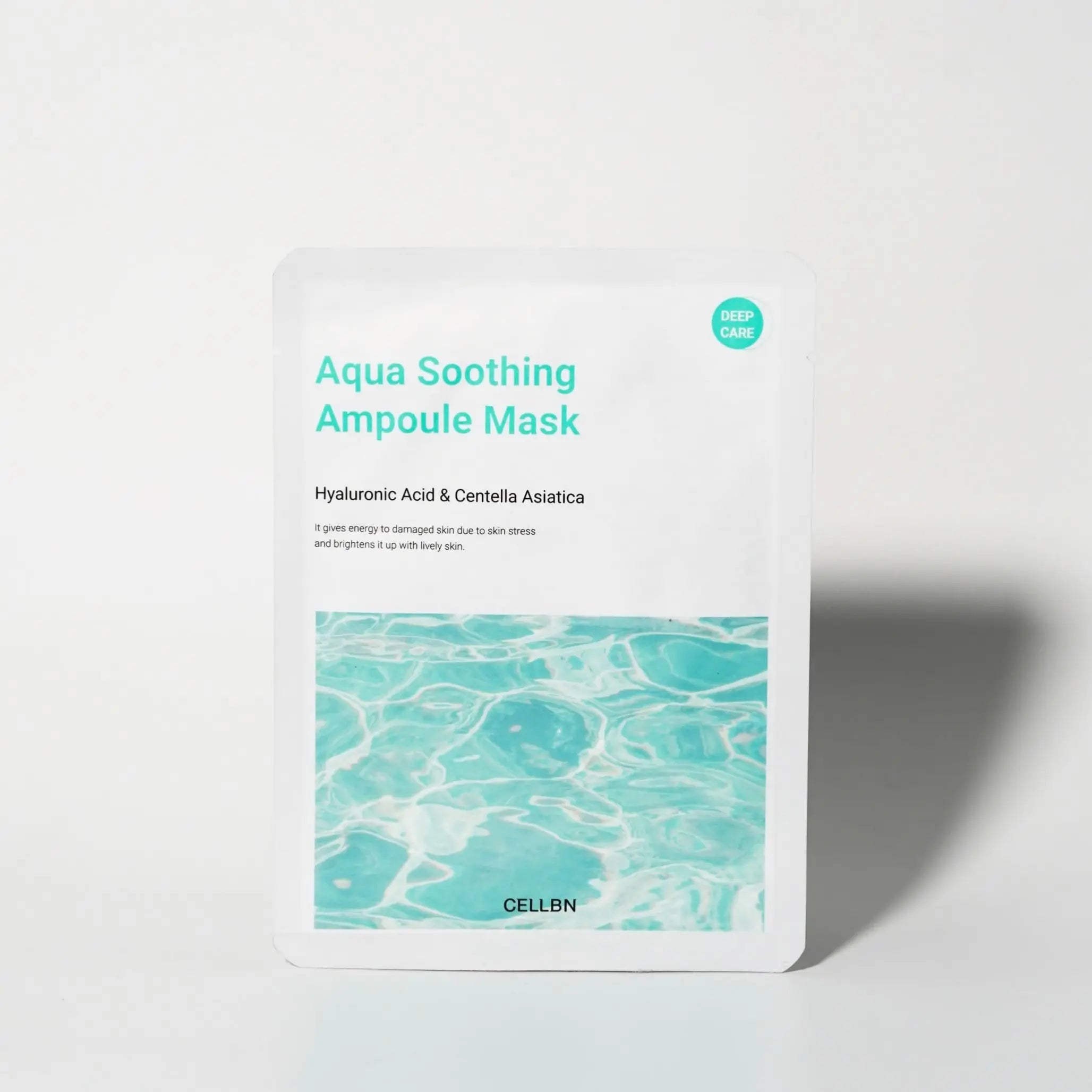Ампульна заспокійлива тканинна маска з центелою та гіалуроновою кислотою CELLBN Aqua Soothing Ampoule Mask-thumbmail-5
