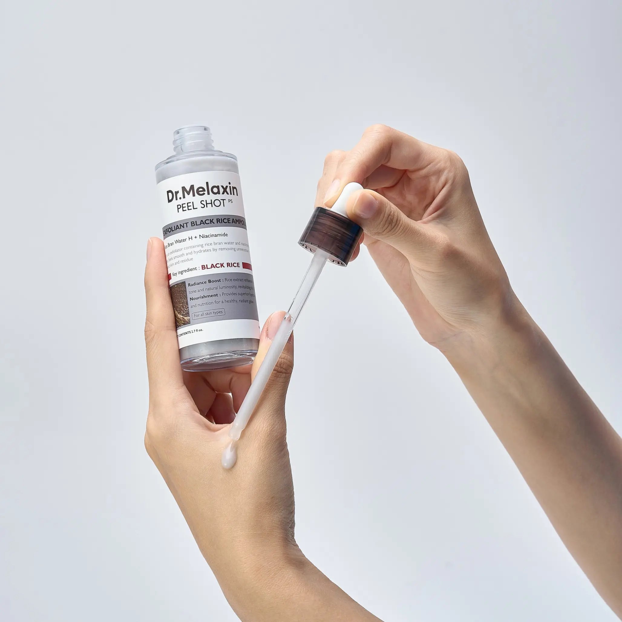 Ексфоліююча ампула-пілінг з екстрактом чорного рису Dr.Melaxin Peel Shot Exfoliating Black Rice Ampoule-thumbmail-6