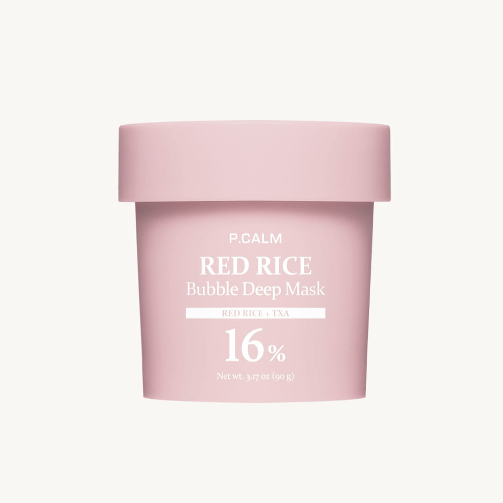 Освітлювальна бульбашкова маска з червоним рисом P.CALM Red Rice Bubble Deep Mask