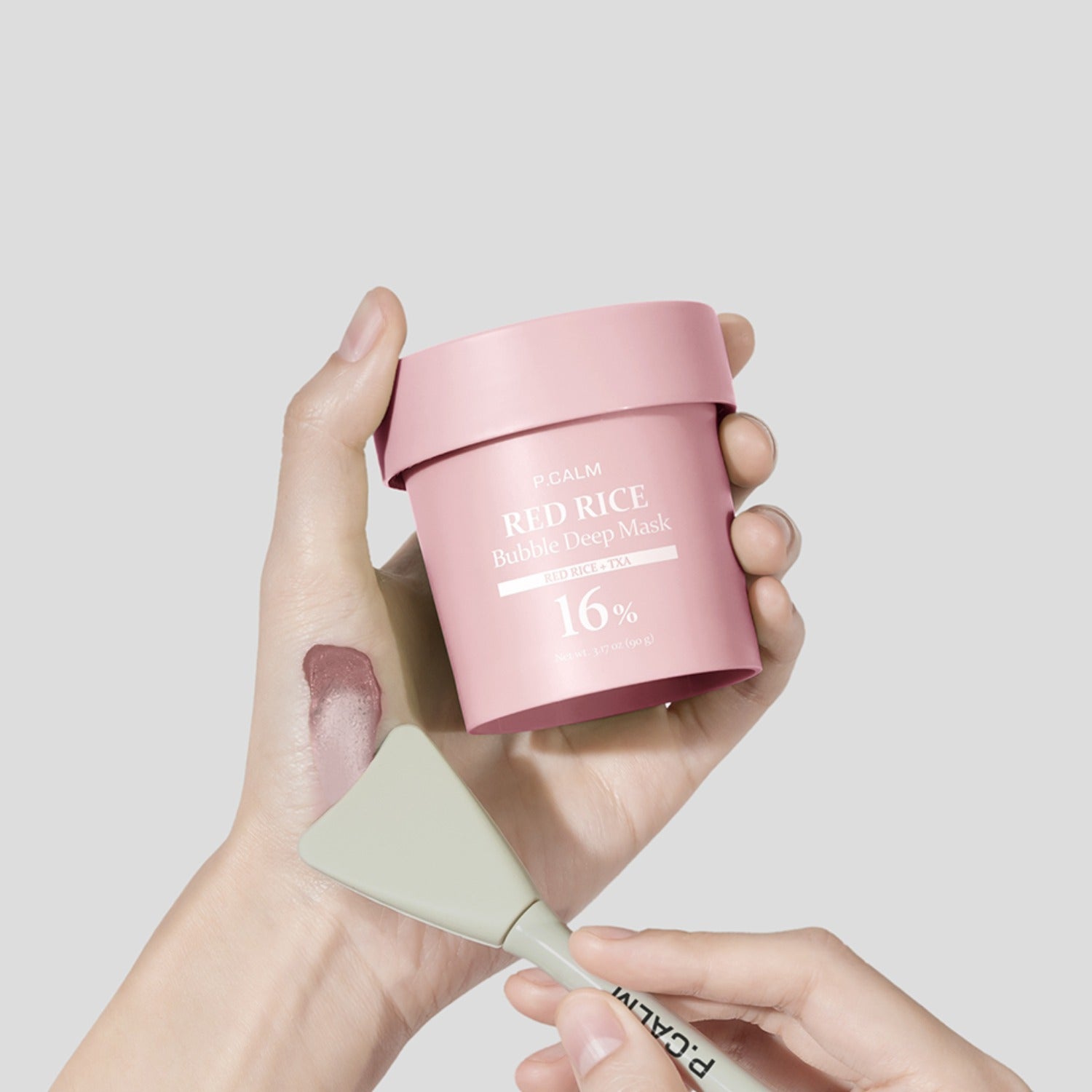 Освітлювальна бульбашкова маска з червоним рисом P.CALM Red Rice