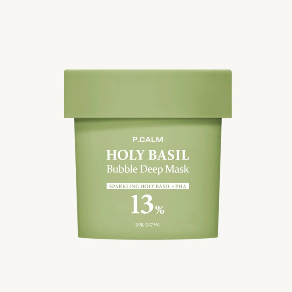 Бульбашкова маска для глибокого очищення з екстрактом базиліка P.CALM Holy Basil Bubble Deep Mask