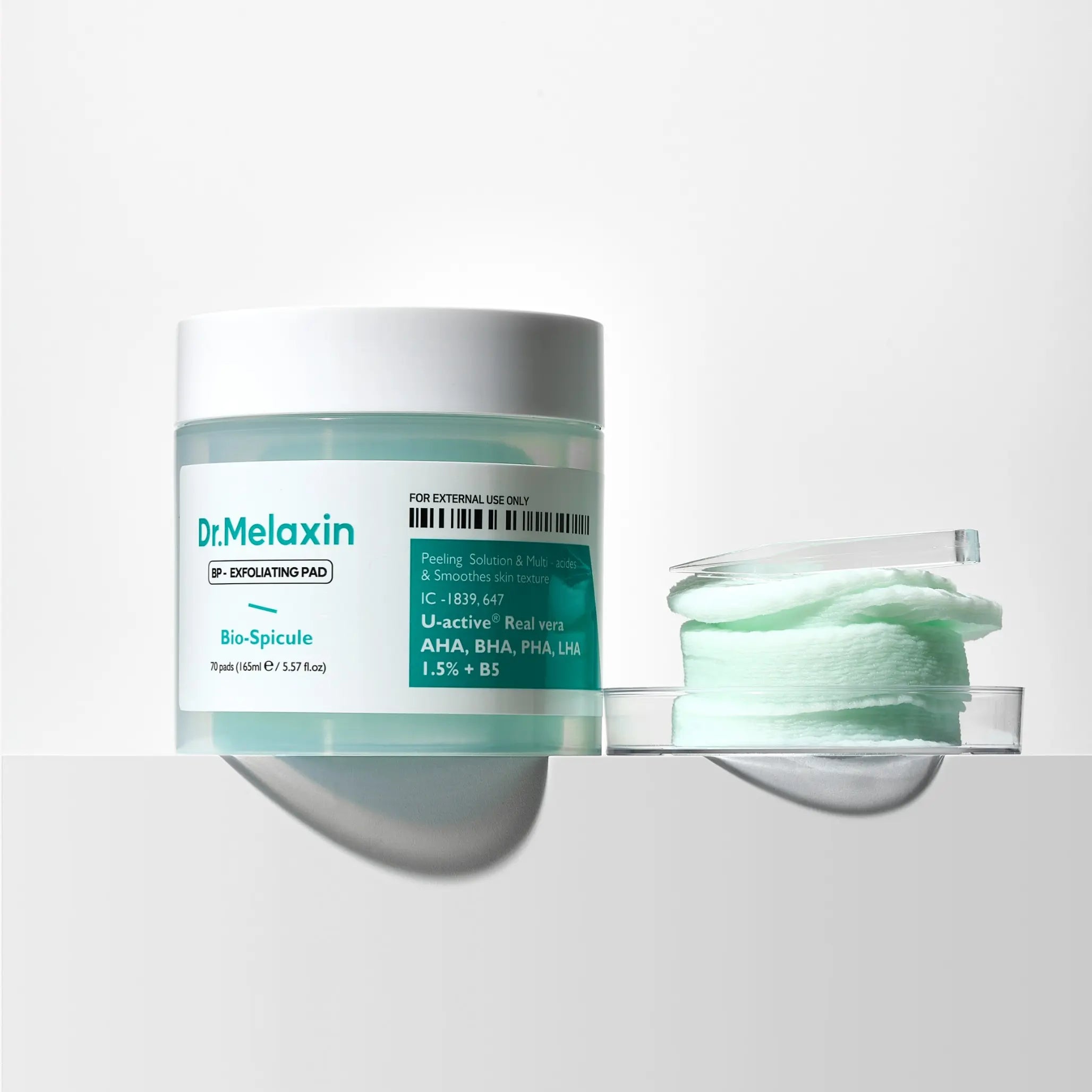 Ексфолюючі педи з біоспікулами та комплексом кислот Dr.Melaxin BP Exfoliating Pad (70 шт.)-thumbmail-3