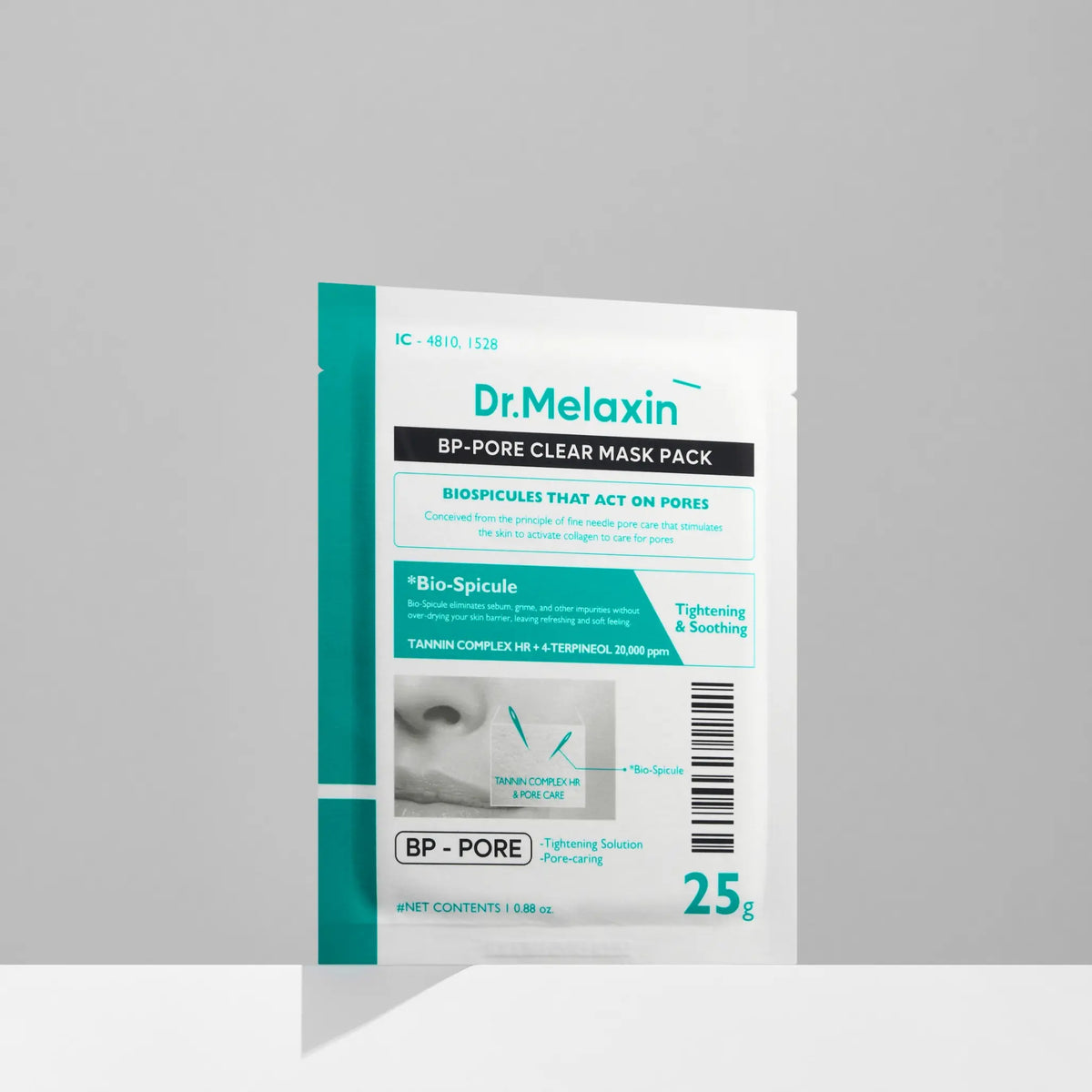 Очищувальна тканинна маска з біоспікулами для звуження пор Dr.Melaxin BP Pore Clear Mask-thumbmail-4