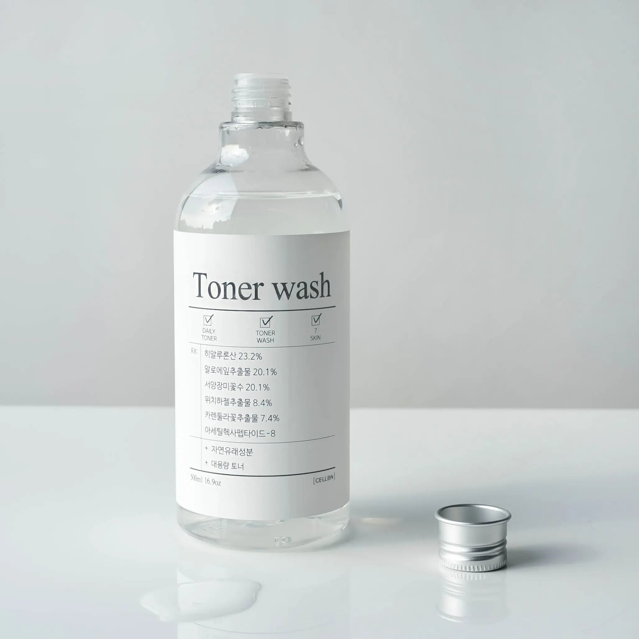 Універсальний зволожуючий тонер для вмивання та тонізації шкіри CELLBN Toner Wash-thumbmail-2