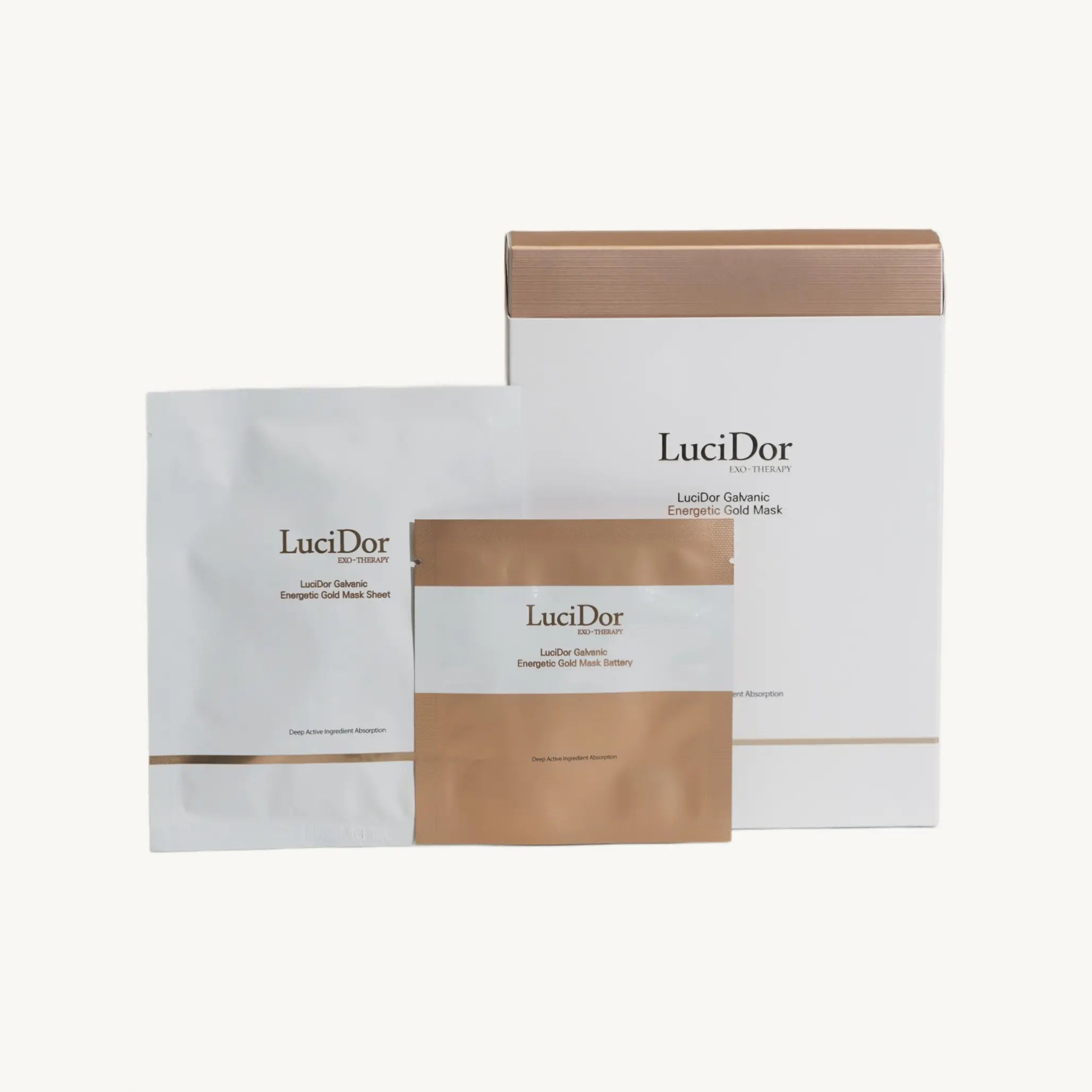 Інноваційна гальванічна маска з мікрострумами та нано-золотом LuciDor Galvanic Mask