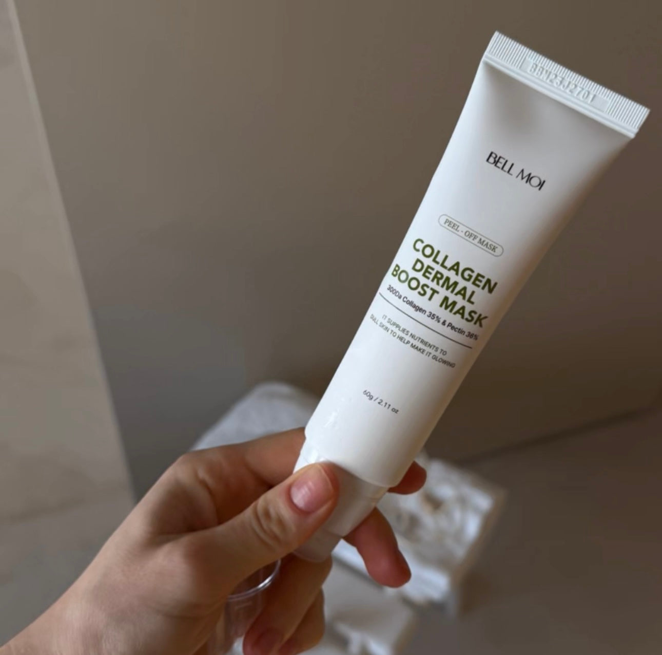 Колагенова ліфтинг-маска для обличчя з бакучіолом Bell Moi Collagen Dermal Boost Mask-thumbmail-5