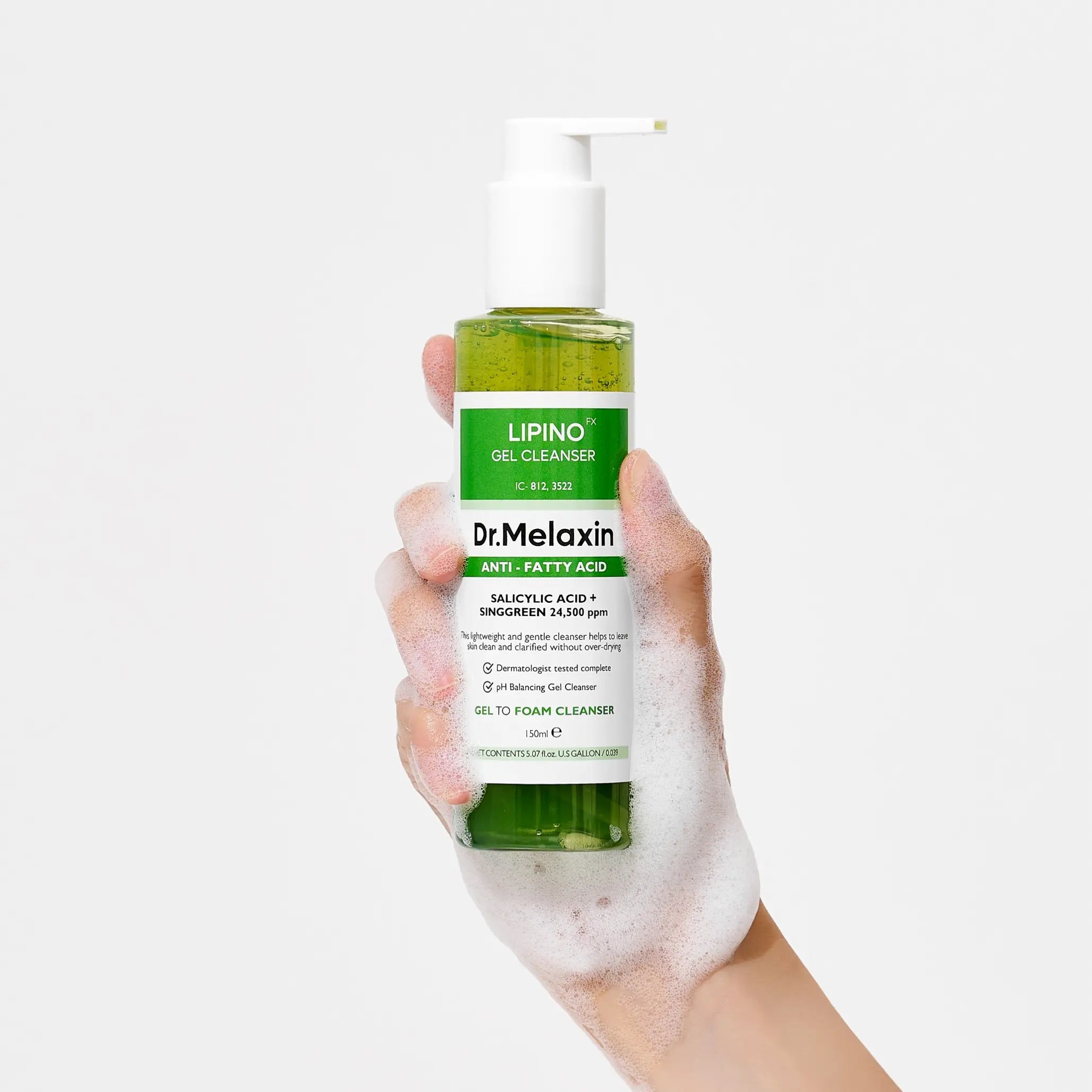 Гель для вмивання з саліциловою кислотою та папаїном Dr.Melaxin Lipino Gel Cleanser-thumbmail-3