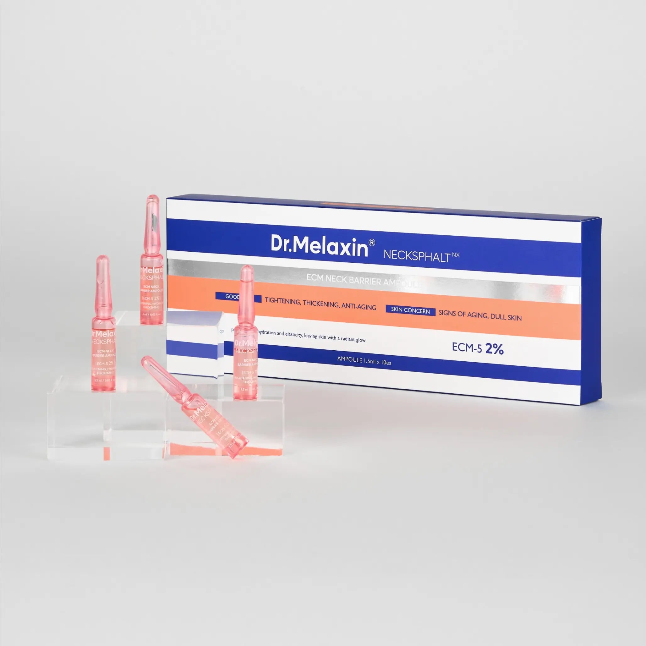 Антивікові ампули для пружності шкіри шиї з пептидами Dr.Melaxin Necksphalt ECM Neck Barrier Ampoule-thumbmail-4