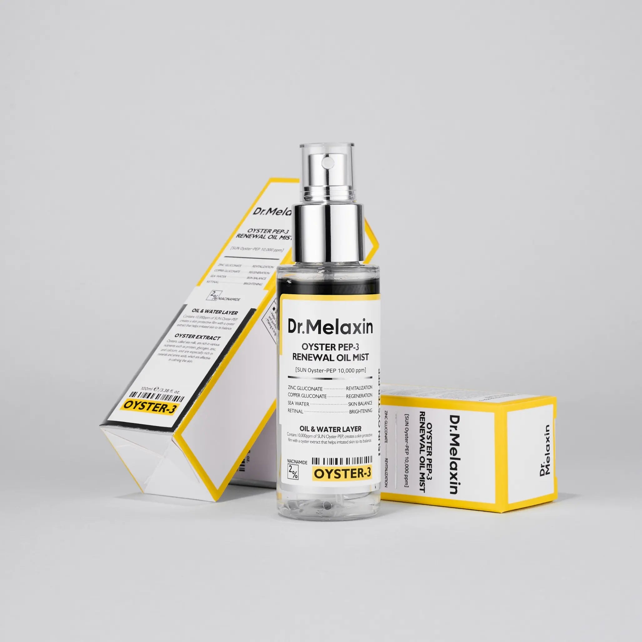 Омолоджуючий двофазний спрей-міст з екстрактом устриці Dr.Melaxin Oyster Peptide Spray Ampoule-thumbmail-6