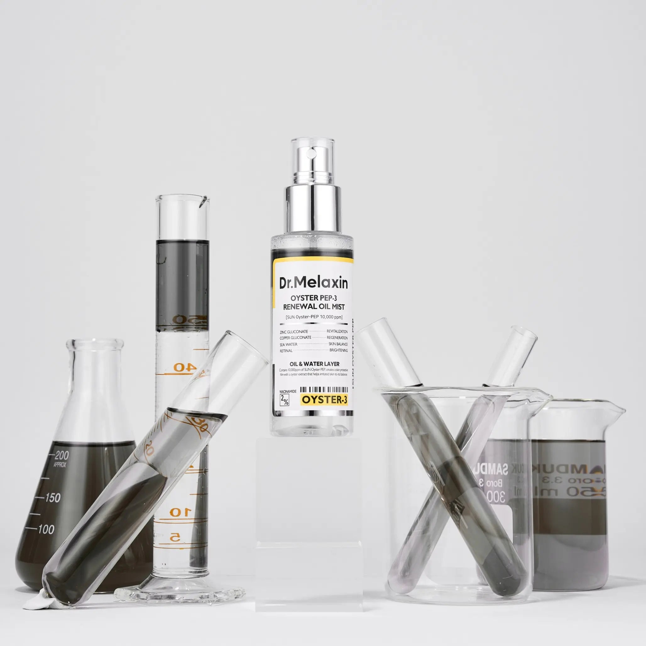 Омолоджуючий двофазний спрей-міст з екстрактом устриці Dr.Melaxin Oyster Peptide Spray Ampoule-thumbmail-5