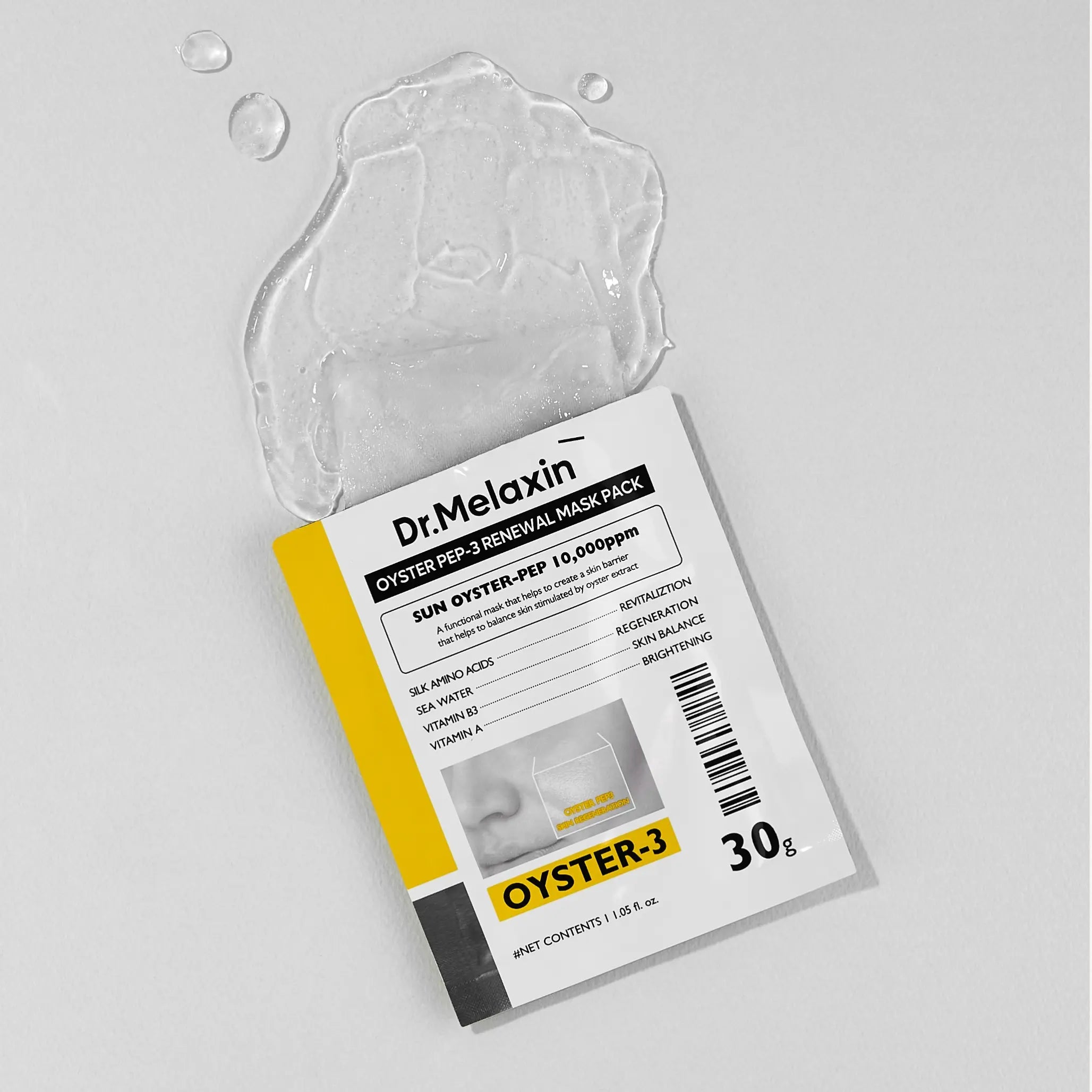 Омолоджуюча тканинна маска з устричними пептидами та ретинолом Dr.Melaxin Oyster Peptide Mask Pack-thumbmail-4