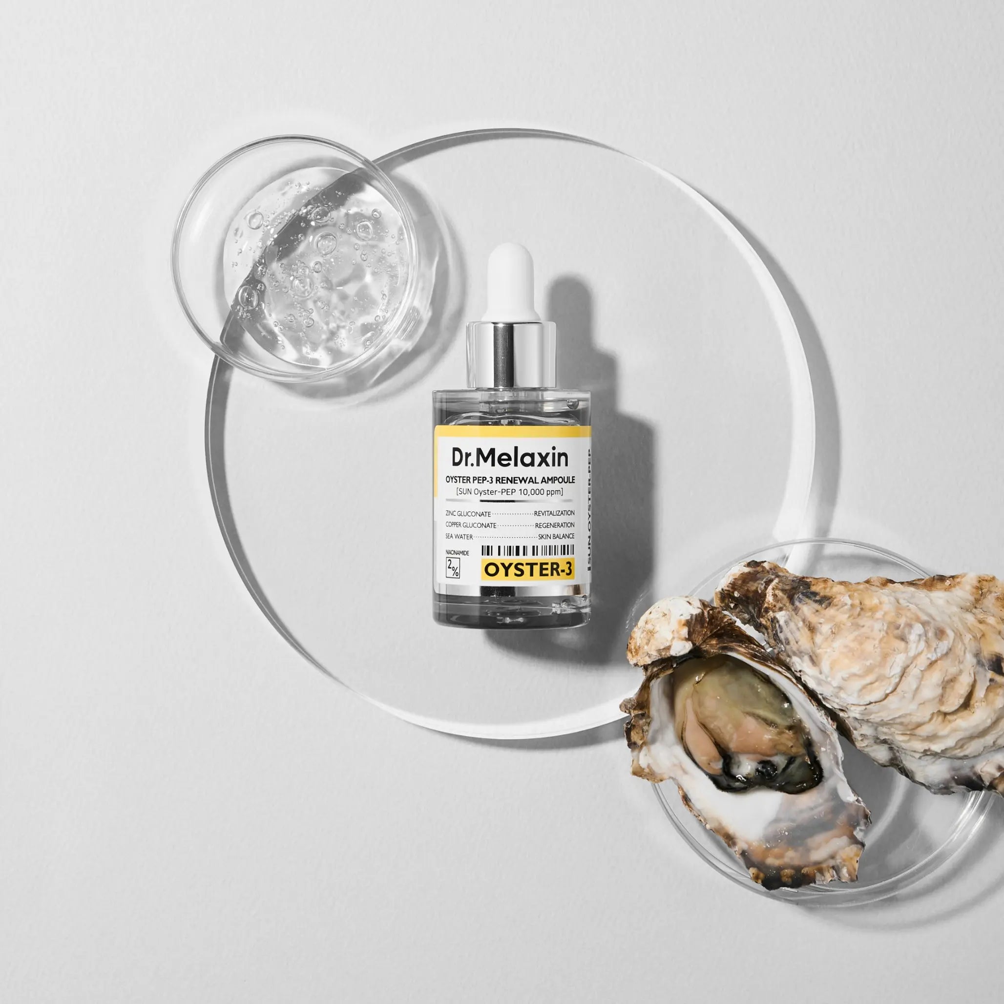 Омолоджуюча ампула з екстрактом устриці та амінокислотами шовку Dr.Melaxin Oyster Peptide Ampoule-thumbmail-4