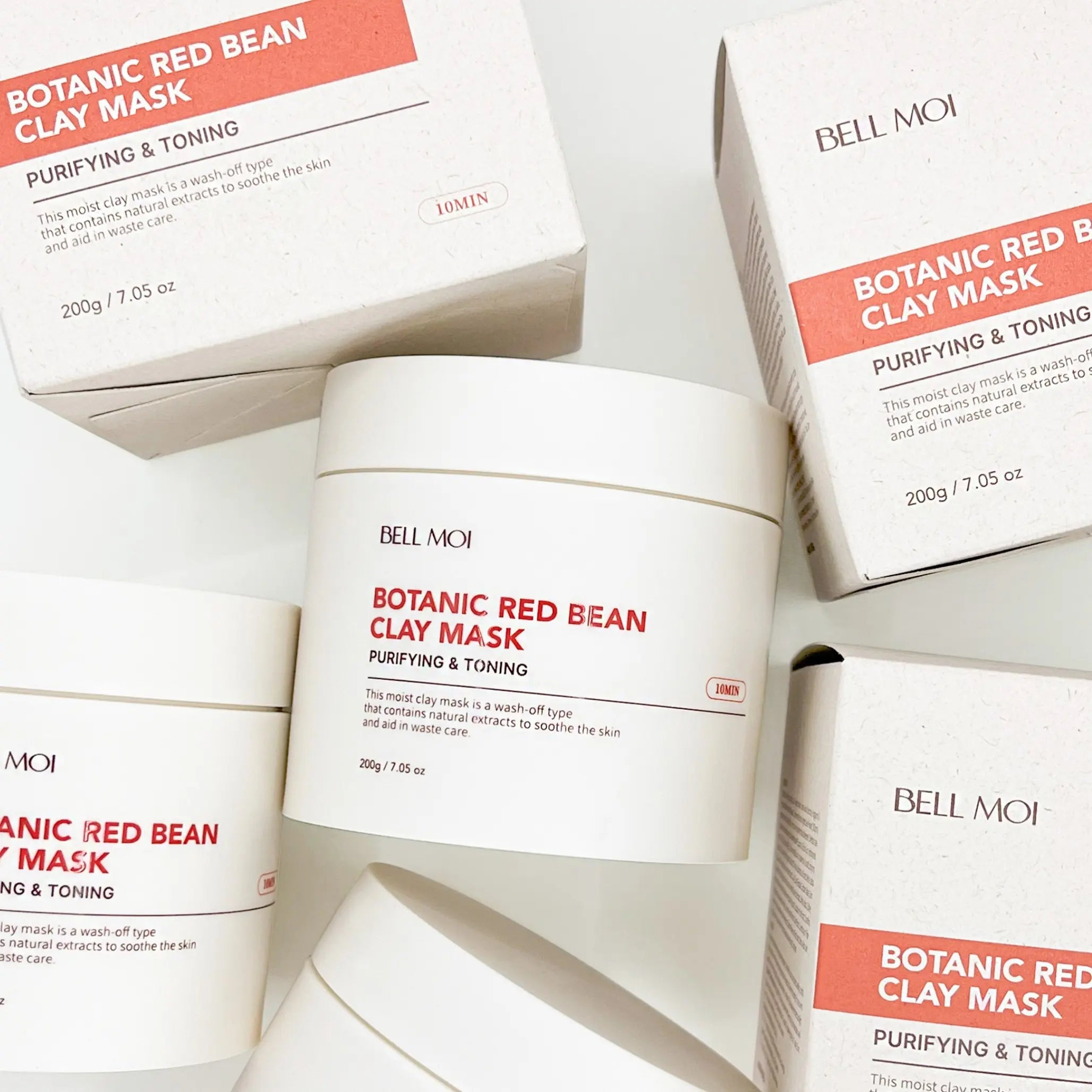 Ботанічна глиняна маска з екстрактом червоної квасолі Bell Moi Botanic Red Bean Clay Mask-thumbmail-5