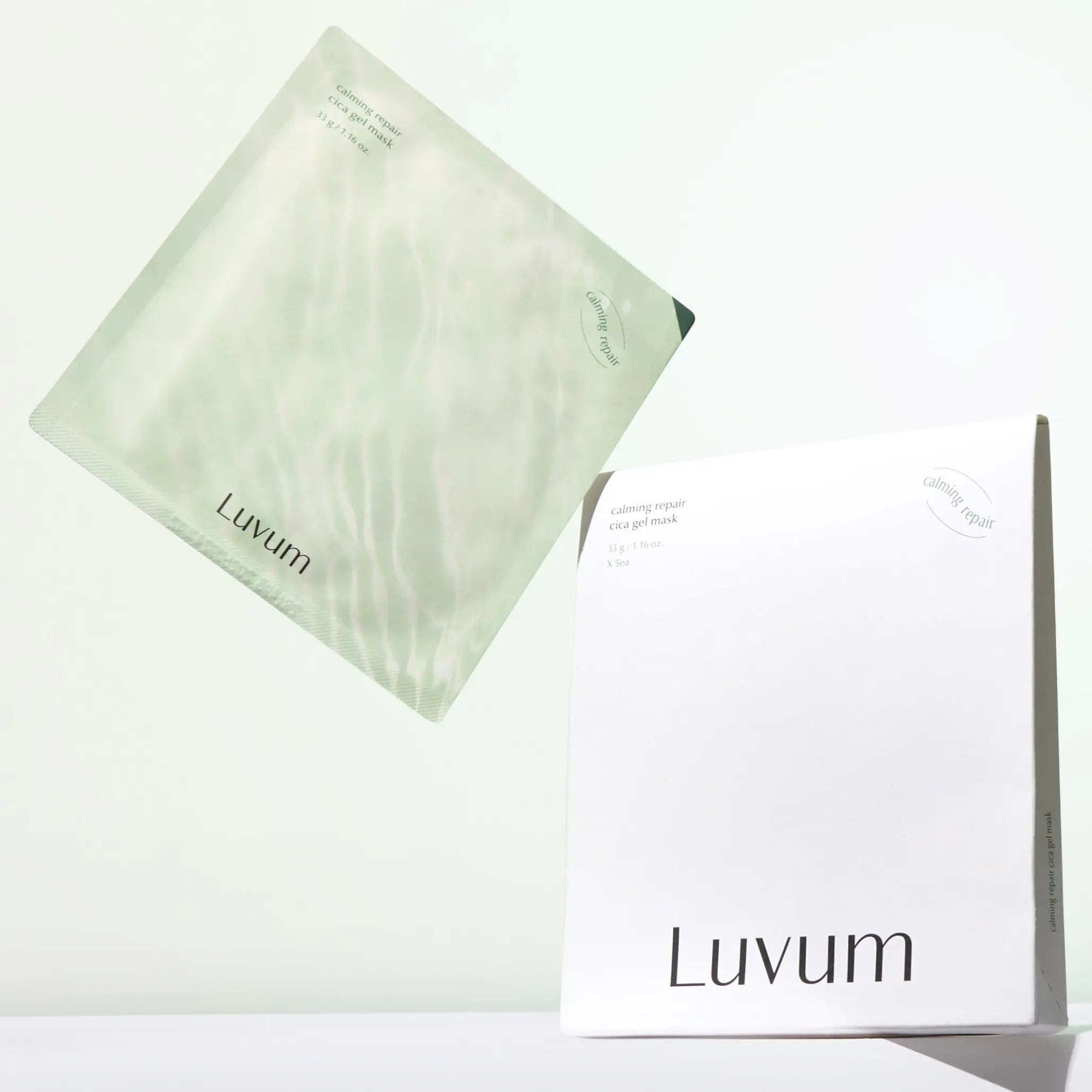 Заспокійлива гідрогелева маска з екстрактом центелли та алое вера Luvum Calming Repair Cica Gel Mask-thumbmail-5