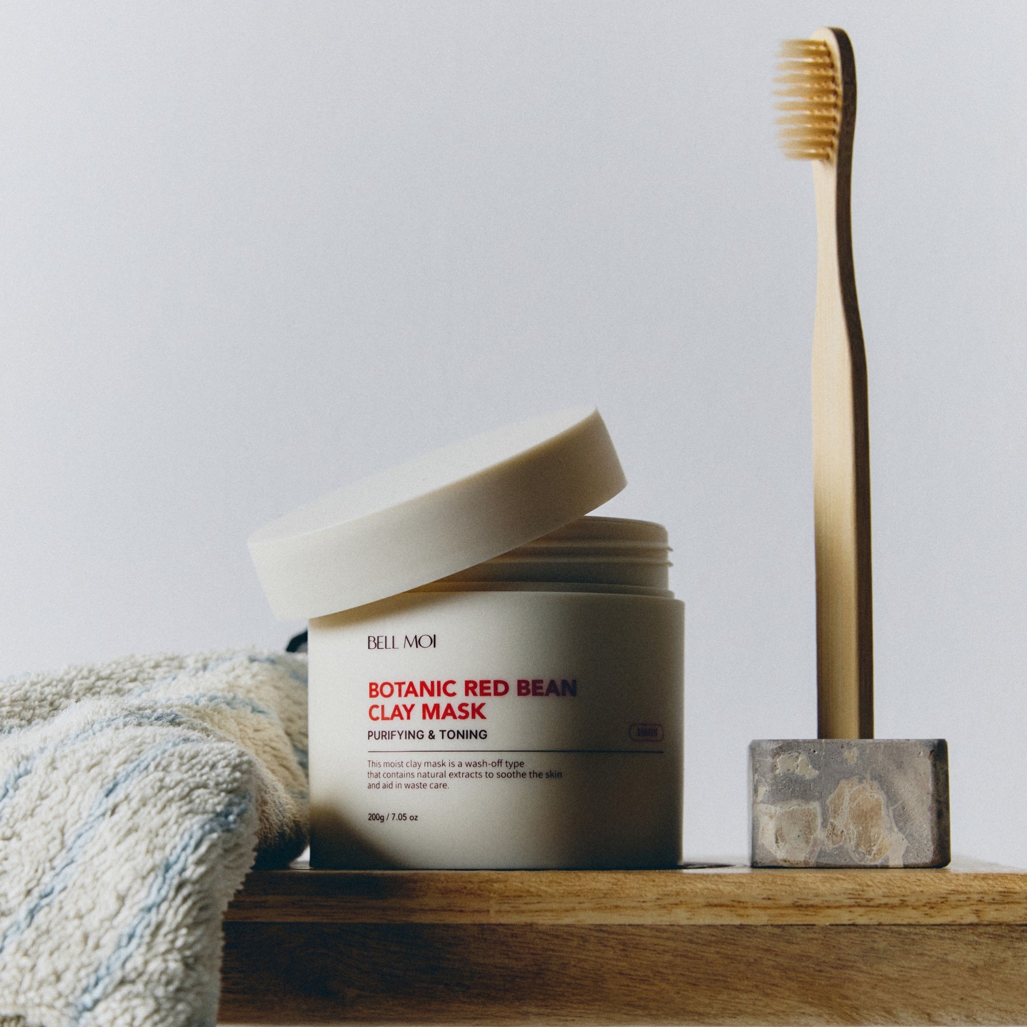 Ботанічна глиняна маска з екстрактом червоної квасолі для обличчя BOTANIC RED BEAN CLAY MASK