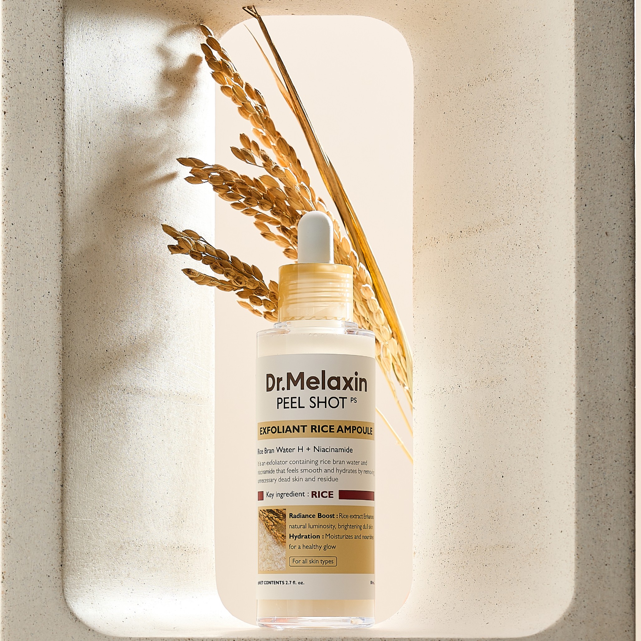 Ексфоліююча ампула з екстрактом білого рису PEEL SHOT EXFOLIATING WHITE RICE AMPOULE 