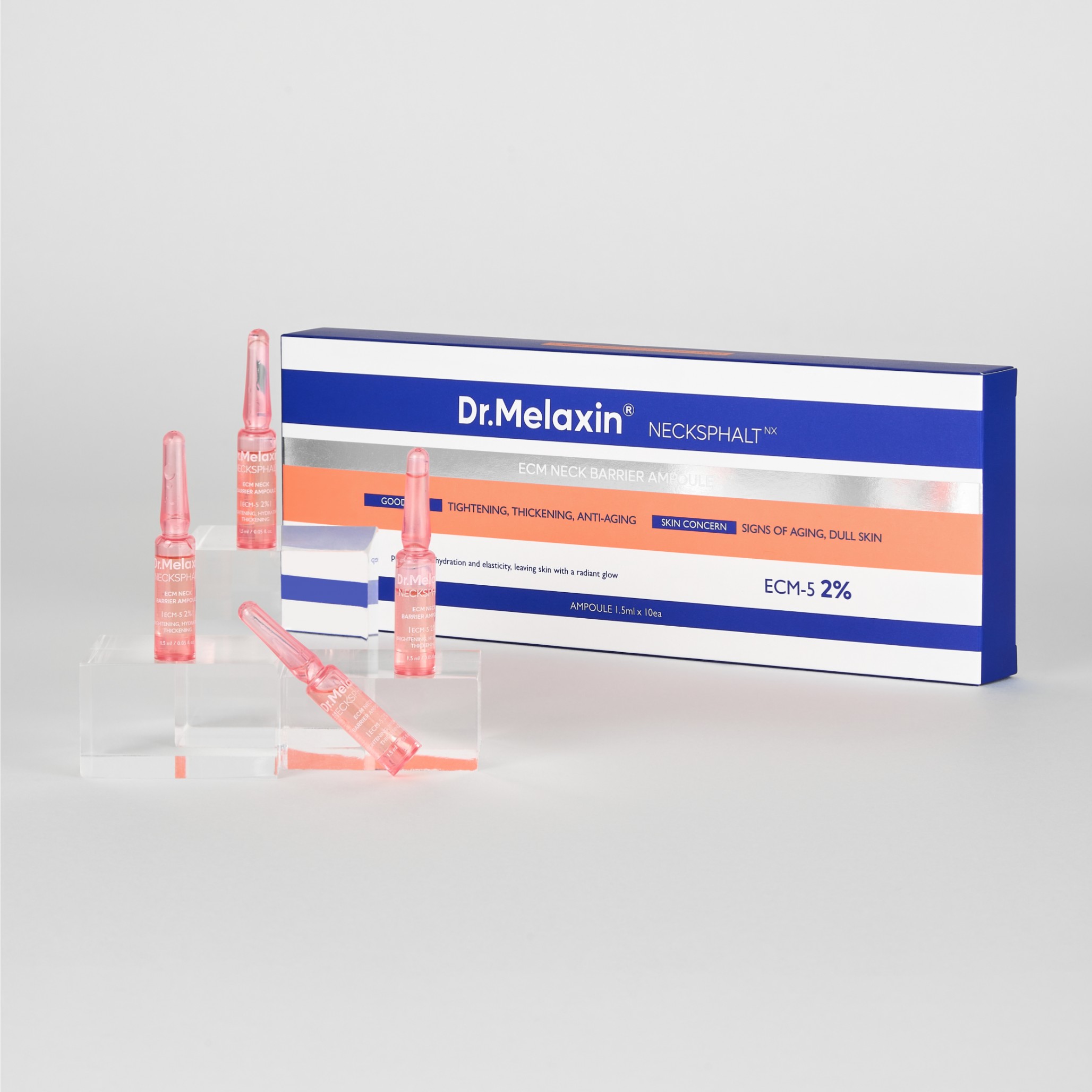 Антивікові ампули для пружності шкіри шиї NECKSPHALT ECM NECK BARRIER AMPOULE 
