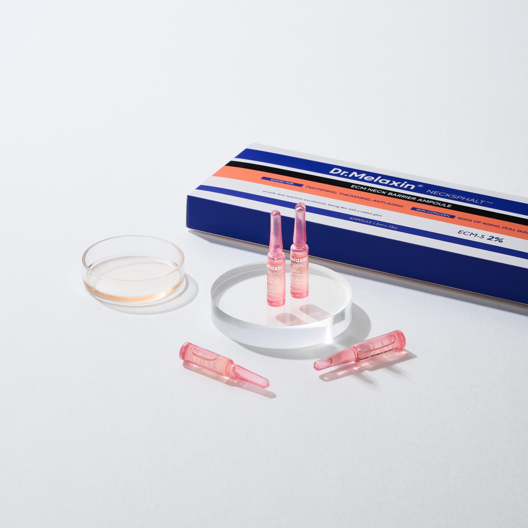 Антивікові ампули для пружності шкіри шиї NECKSPHALT ECM NECK BARRIER AMPOULE 