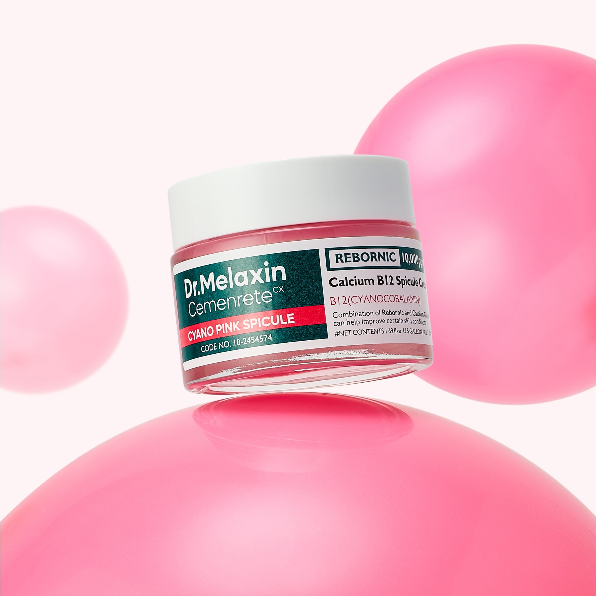 Крем для обличчя з мікроголками спікул CEMENRETE CYANO PINK SPICULE CREAM 