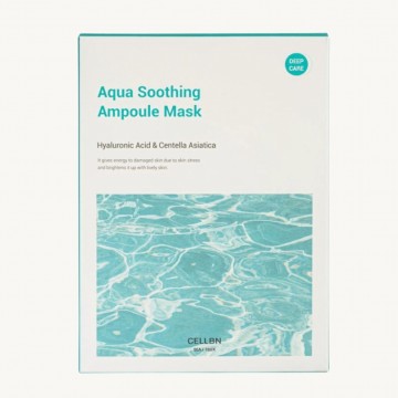 Ампульна тканинна маска для обличчя з центелою та гіалуроновою кислотою AQUA SOOTHING AMPOULE MASK  