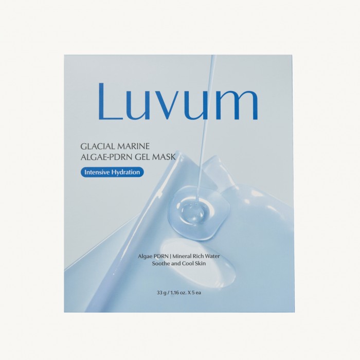 Зміцнююча гелева маска для обличчя з морськими водоростями Luvum Glacial Marine Algae - PDRN Gel Mask